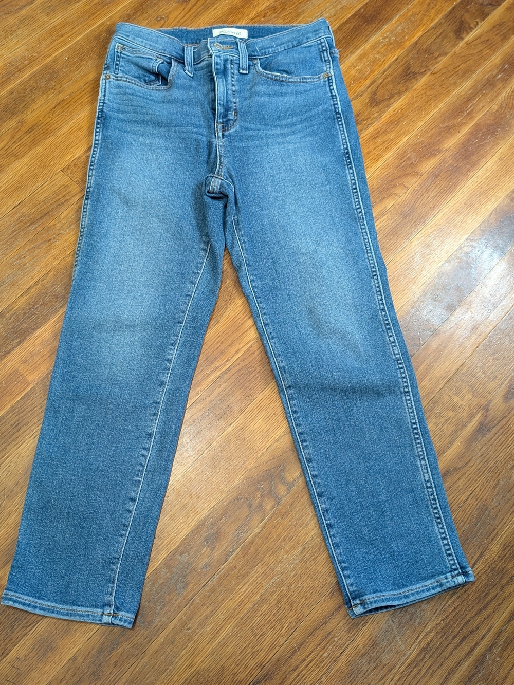 Madewell Jeans Roadtripper Stovepipe Jean Women's Size 27p Blue Denim Stretch